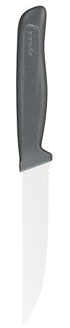 zyliss Coltello da Bistecca, Lama Seghettata in Acciaio Inossidabile Tedesco da 11 cm o 4.3 Pollici con Manico Antiscivolo in Paglia di Frumento, da Cucina o da Verdura, da Pizza