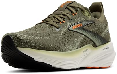 Brooks Glycerin 22 Neutral Chaussures de Course pour Homme, Olive poudrée/thé/Orange, 45 EU