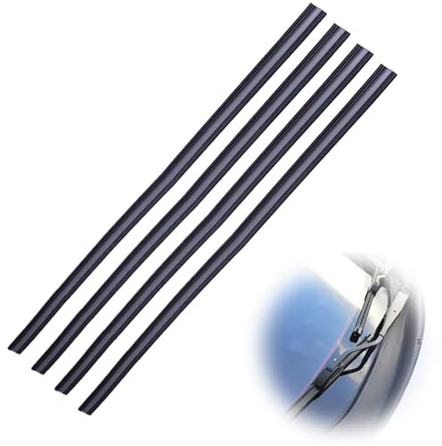 4 Stück Scheibenwischer Gummi, Universal Ersatzwischblätter Replacement Gummistreifen für Scheibenwischer, 70cm Ersatzgummi für Fensterwischer, Kompatibel Mit Allen Scheibenwischern