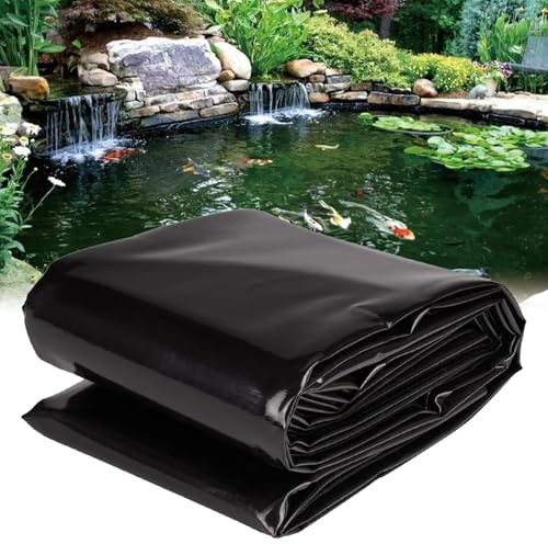 Revestimiento de estanque resistente de PVC negro, impermeable, prefabricado, para estanques de peces, lámina de plástico duradera, solución ecológica para jardín