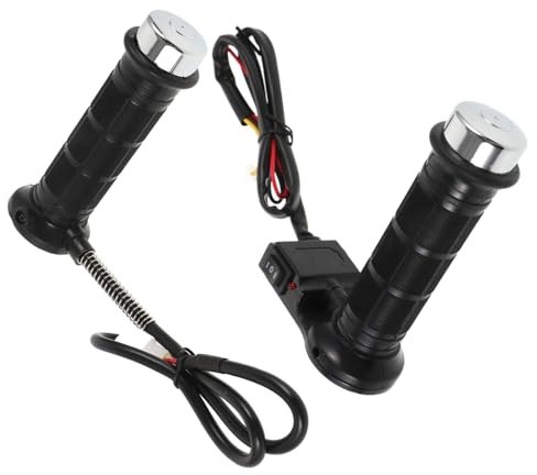 NULYLU Puños Calefactables para Motocicleta Empuñaduras Eléctricas Ajustables para Manillar Compatibles con Motos y Scooters Diseño Ergonómico y Calefacción Rápida