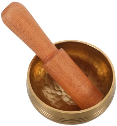 SUPVOX Ciotola Tibetana Nepalese Fatta a Mano in Metallo 8 CM Ciotola Sonora per Meditazione e Yoga Strumento Portatile per Rilassamento Sonno e Pratiche Spirituali