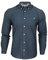 Xact Men's Oxford Long Sleeved Shirt, Button-Down Collar, Cotton Rich, Regular Fit (Denim Blue) XL