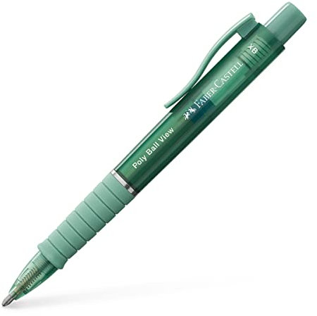 Faber-Castell 145754 - Kugelschreiber Poly Ball View, Mine XB, green lily, 1 Stück