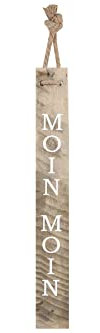 SeasideNo.64 – Señal de madera marítima – Cartel rústico de madera flotante con Moin – Jardín – Decoración del hogar – Suspensión en rocío 78 cm