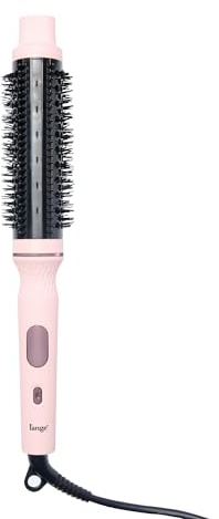 L’Ange Hair GlamWave Infrared Ionic Thermal Brush | 38mm Anti-Frizz Heated Round Brush for Volume, Defined Curls & Shine | Fast Heat-Up, Auto Shut-Off | Blush