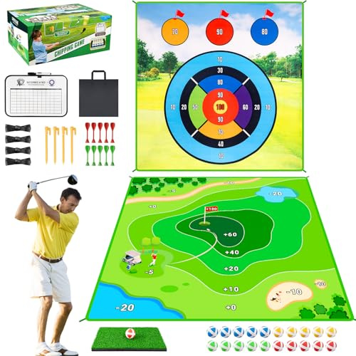 LYDARZ Golf Chipping Practice Mat for Backyard Games, Battle Golf Hitting Mat for Swing Training, Fun Golf Party Game, Perfect for Outdoor Activities