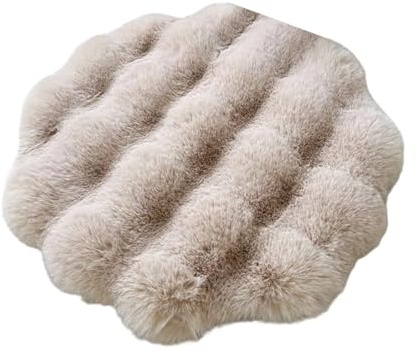 Generisch Tapis en peluche auto-chauffant pour chien - Coussin rond de 30 cm - Lit pour chat - Couverture en fourrure synthétique - Antidérapant et lavable - Lieu de couchage pour chats d'appartement