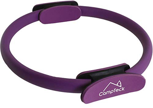 CampTeck U6933 - Double Handled Pilates Ring - Yoga Gym Fitness Exercise Dual Band Circle - Purple