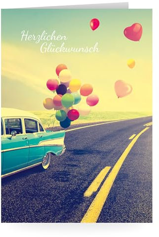 DIN A4 Grußkarte zur Hochzeit, Hochzeitskarte, Herzlichen Glückwunsch, Klappkarte mit Umschlag