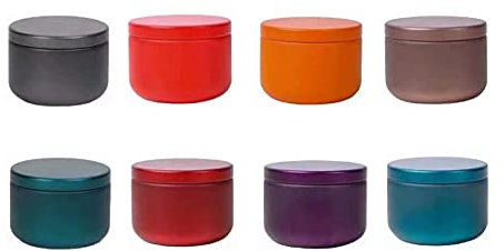 PMELCXD Mini Cajas de té vacías de Metal 8P, Coloridas Cajas de té vacías portátiles, adecuadas para Uso doméstico Tanques de Almacenamiento de té seco, Dulces, Especias, Regalos (Multicolor)