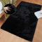 ORINOVA Teppich Waschbar Flauschig Schwarz Fellteppich 60x90 cm Kunstfell Kurzflor Teppich Wohnzimmer Schlafzimmer Kinderzimmer Deko Weich Rechteckig