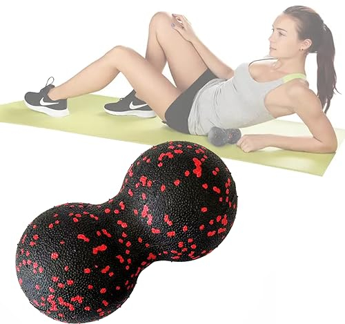 Fezf Faszienball für Füße, Erdnuss Massageball Faszienball-Set, Lacrosse Ball Massage,Lacrosse-Ball Muskelrolle für Wirbelsäule, Faszientraining, Akupressur Plantarfasziitis