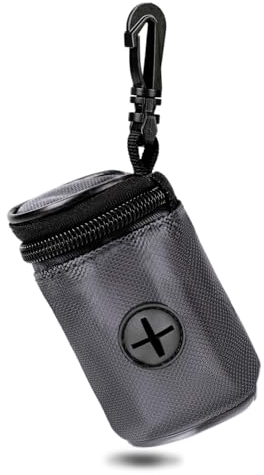 Spender für Hundekotbeutel Dispenser, Hundekotbeutelspenderhalter Hundekotbeutelspender mit Reißverschluss mit Karabinerhaken Kotbeutelspender für Hunde Outdoor Spaziergänge Zubehör (grau)