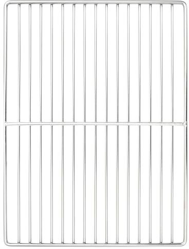 vidaXL Grille de Barbecue Argent 40 x 30 cm Acier Inoxydable, Grille rectangulaire pour Jardin et terrasse, Accessoire de Barbecue, conçu pour résister à la Chaleur