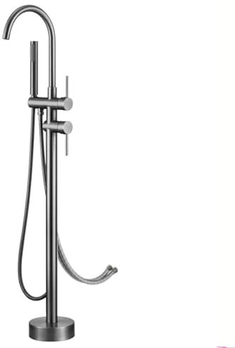 SdaryWare Mitigeur de Baignoire sur Pied Gris, 2 Fonctions, mitigeur de Baignoire-Douche sur Pied, Eau Chaude ou Froide. Mitigeur de Baignoire-Douche sur Pied, Gris.(Grey)