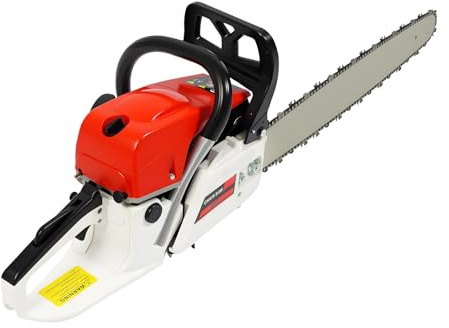 Petrol Chainsaw 52cc 22 Powerful Gasoline Chain Saw 2KW High Power Gas Chainsaw for Forest Cutting Trees Wood Garden Tree Trimming