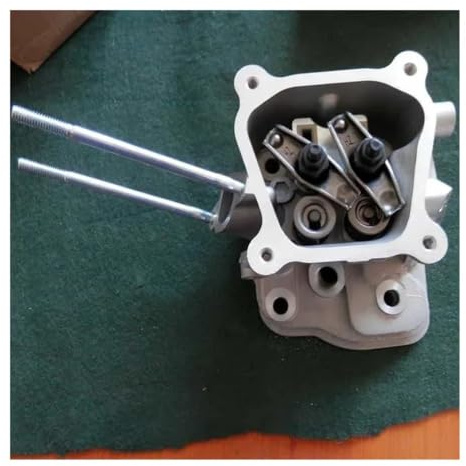 Kit DE Cabeza DE Cilindro GX120 Compatible con GX110 119CC Bloque DE Cilindro BALANCINES MUELLES EXIN Clips DE RETENCIÓN Varilla DE Empuje Tuerca(Type C Kit)
