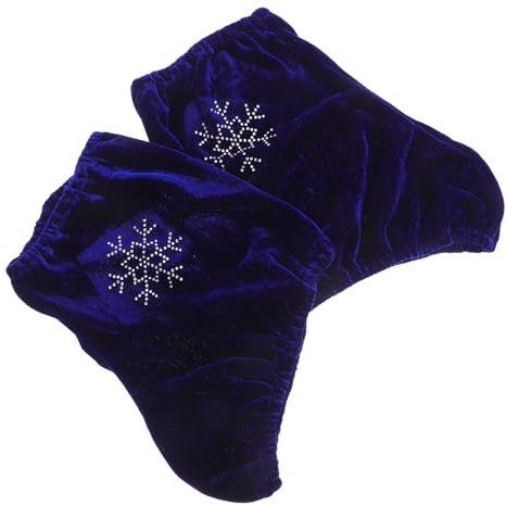 Healifty Fundas para Botas de Patinaje Artístico Azul con Brillo Cubre Patines Elásticos Medianos para Protección Cómoda para Entrenamiento y Competición