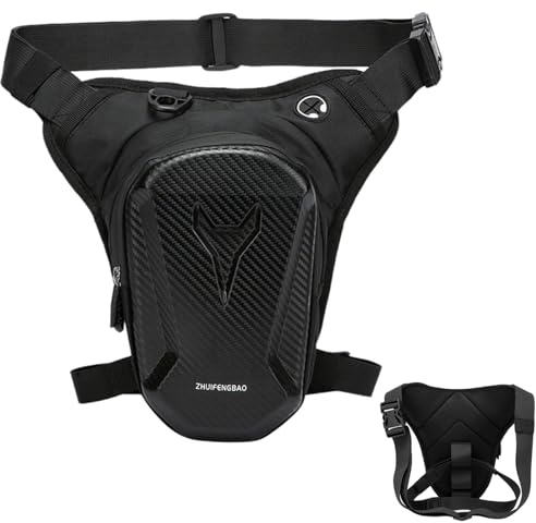 Tbintul Sacoche de Jambe Moto, Sac de Jambe avec Poche Extensible, Leg Bag en Coque EVA, Multifontion Moto Poche Jambe, Imperméable, Imperméable, pour Femme Homme, Cyclisme, Escalade, Randonnée