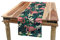 ABAKUHAUS Flamingo Tischläufer, Tropic Natur, Wilde, Esszimmer Küche Rechteckiger Dekorativer Tischläufer, 40 x 225 cm, Rosa Grün