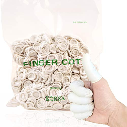 BITEFU 750 st engångslatexfingerfingerskydd för skönhet eller industriell användning, antistatiska gummiskyddsbeläggningar