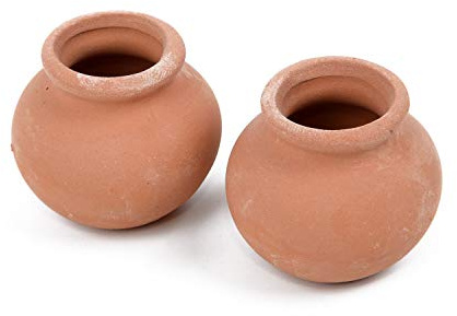 2PCS Terracotta Plant Pots, Mini Clay Pot for Tiny Plant Cactus Lithop, Small Red Succulent Plant Pot Nursery Planter for DIY Hand Craft Decoration Garden Gift