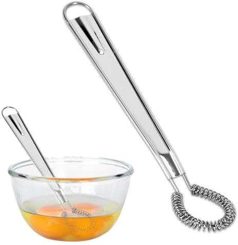 1 pz Fruste da Cucina in Acciaio Inossidabile,manuale frullatore per uova - Ideali per Uova, Panna, Salse e Altri Miscelatori Manuali - Utensili da Cucina Essenziali (1PCS)