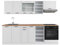 Vicco Küchenzeile R-Line, Küchenblock, Weiß Landhaus/Weiß, 240 cm, AP Eiche