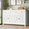 Armario de cocina (140 × 40 × 89 cm), armario de almacenamiento, armario buffet para cocina, comedor y salón, aparador moderno, armario lateral con espacio de almacenamiento, diseño vintage de cruces,