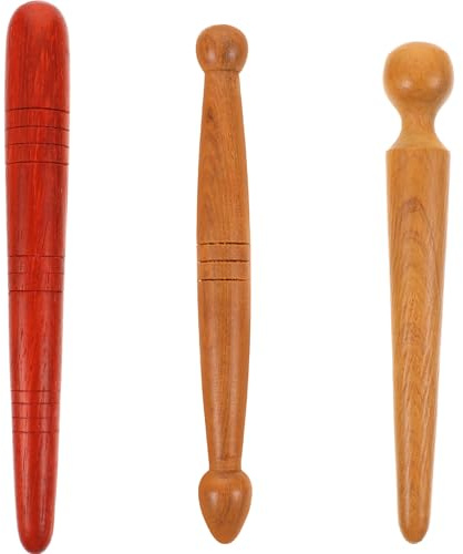 SAFIGLE Bâtons De Réflexologie Plantaire En Bois 3 Pièces Outils De Massage D'Acupression Pour Relaxation Des Pieds Et Massage Musculaire Du Corps