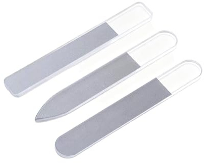 Pevlkawr 3 Piezas Lima De Uñas De Vidrio Lima Uñas Cristal Profesionales Brillo De Uñas De Vidrio Para Pedicura Y Manicura