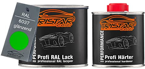 TRISTARcolor RAL 6037 Reingrün/Pure Green Peinture automobile 2K brillante 0,75 litre/pot de 750 ml, durcisseur inclus