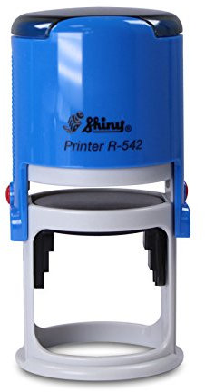 Stempel rund mit eigener Adresse oder Logo, Shiny R-542, Ø 42 mm - Selbstfärbender Logo-, Adress- oder Firmenstempel mit individueller Stempelplatte