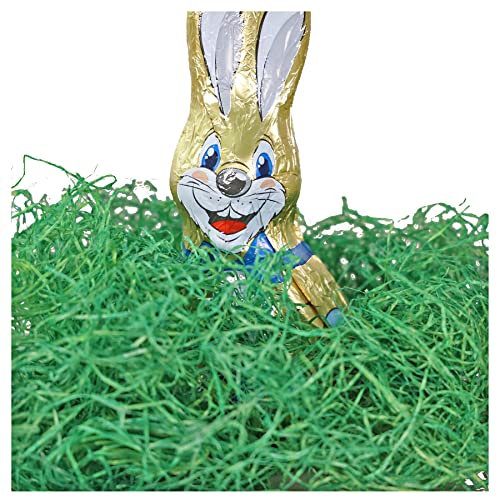 3kg Ostergras Natur - Grüne Holzwolle - BIO | Ideal für Ostereier Deko, Ostern Deko, Ostern Geschenke oder Dekoration Frühling | Grün gefärbte Holzwolle -Fichtenholz PEFC-Zertifiziert