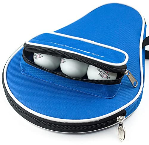 QCSTORE Table Tennis Bat Bag Table Tennis Set Paddle Carry Bag with Ball Storage Bag Table Case Cover Waterproof Inner Liner Protection (No Tennis Racket and Ball)