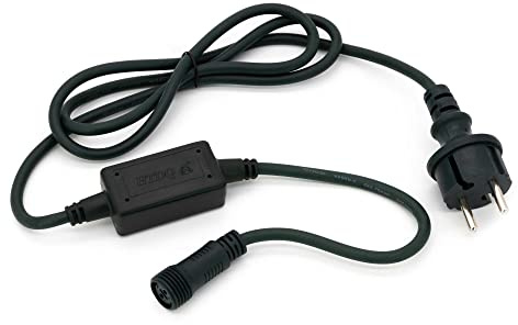 Hellum sistema LED Profi cadena de luz para exteriores cable de alimentación extensible con enchufe IP44, resistente a la intemperie, longitud 300cm, cable VERDE, outdoor 555158