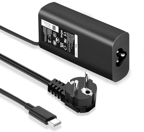 65W USB C Cargador de portátil Compatible con DELL Latitude 5520 5420 5290 5285 5179 5480 5310 5320 5410 5590 7420 7410 7370, XPS 13 12 15 9365 9350 9360 9370 9380 9250 Tipo C Fuente de alimentación