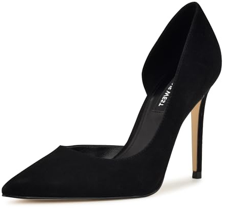 Nine West Women's Folowe Pump, Black Suede 008, 8