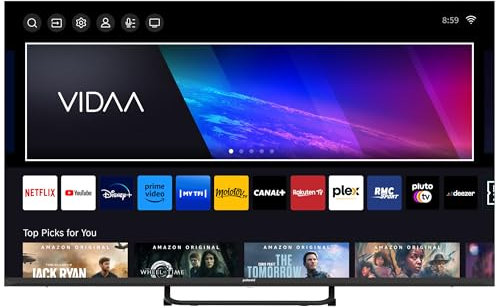 Polaroid Téléviseur TV Smart VIDAA 43'' UHD 4K QLED (109 cm), Plongez dans Une expérience immersive !