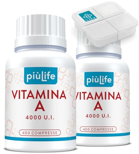 Vitamina A Retinolo 1200 mcg (4000 UI) PiùLife, 800 Compresse