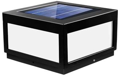Borne Eclairage Extérieur de Chemin Lampes solaires extérieures carrées à LED IP65, lampe de pilier étanche for clôture, terrasse, colonne, lampe de pilier for surface plane, patio, jardin, décoration