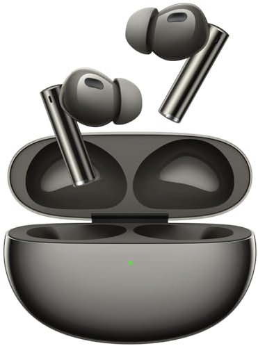 realme Auriculares True Wireless Air 6 Pro, Controladores dinámicos de 11 mm y Altavoz de Agudos de 6 mm, 40 Horas de Juego, 50 dB ANC, LHDC, cancelación Activa específica del Ruido, 55 ms Baja