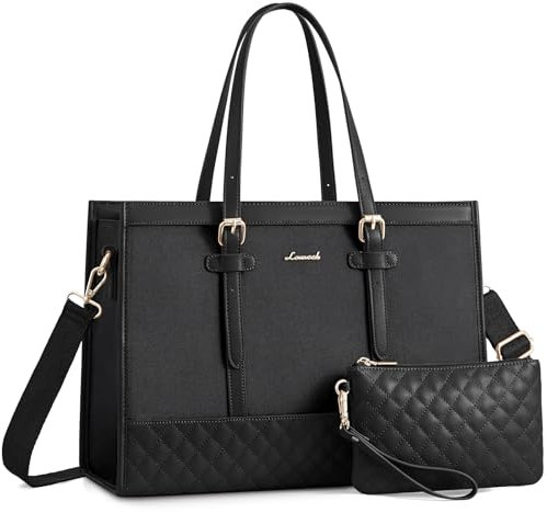 LOVEVOOK 17,3 Zoll Laptoptasche, Handtasche Damen, Arbeitstasche Lehrertasche Aktentasche groß, Shopper Handbags for Women, Schultasche Groß, Tote Bag Business Notebook Tasche für Büro Uni Arbeit