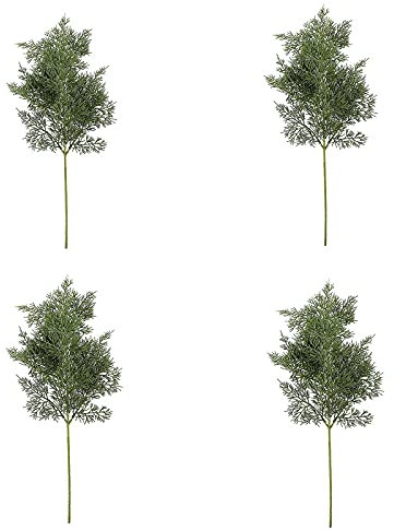 ERVDKXCOI Ramas de Agujas de Pino Artificiales, Pino navideñ Ramas de ciprés Artificiales, 4 Agujas de Hojas Verdes de 19,7 Pulgadas(Cypress Branches)