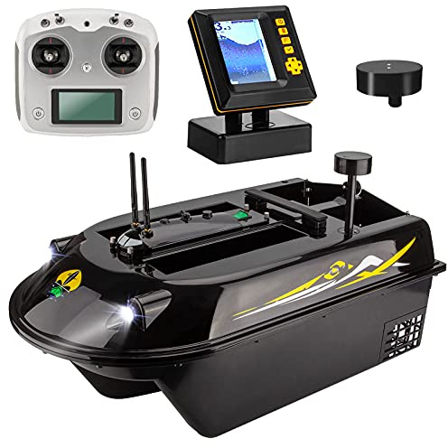 Bateau à appâts pour la pêche en mer avec télécommande et détecteur de poissons Équipé de navigation GPS, Bateau à appâts pour la pêche