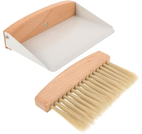 Levemolo Portable Mini Desktop Cleaning Broom and Dustpan Lightweight Plastic Table Sweeper for Keyboard Laptop and Household Debris Compact Space Saving Design for Easy Storage and