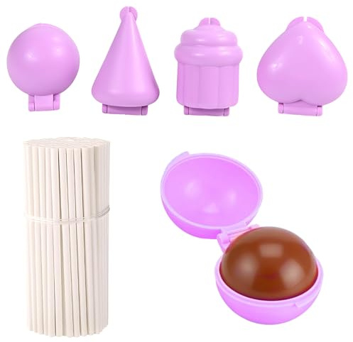 4-Piece Set with 100 Cake Pop Sticks, Cake Pop Mould, Home Baking Supplies for Family Activities and Party Treats, Versatile Cake Pop Maker for Various Celebrations