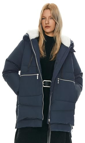 Orolay Abrigos de Plumón para Mujer Chaqueta Mujer Invierno Down Hooded Jacket