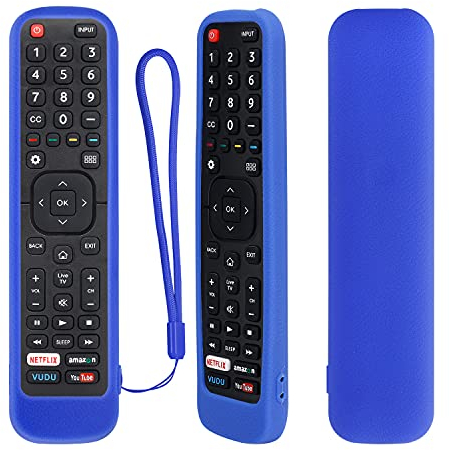 Funda Protectora de Silicona para Hisense Mando a Distancia, EN2X27HS EN2BI27H EN2BO27H EN2A27, Funda Mando para Hisense, Antideslizante, A Prueba de Golpes, Lavable (Azul)